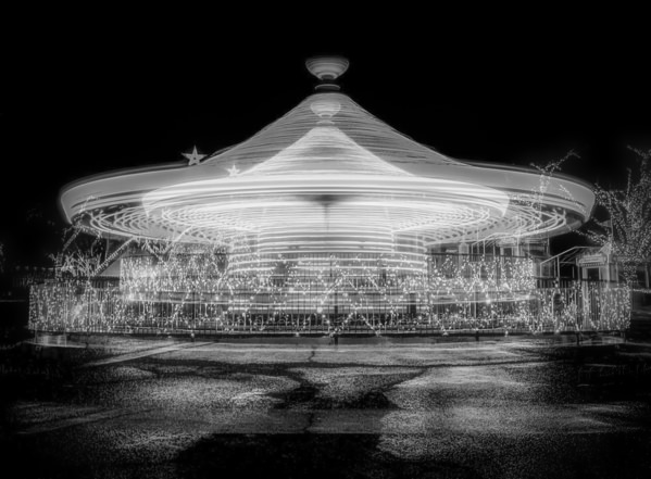 Photograph Yoshitaka Aida Merry Go Round Bw on One Eyeland