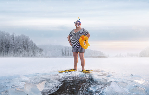 Photograph Przemyslaw Koch The Ice Swimmer on One Eyeland