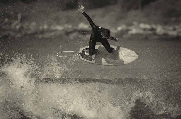 Photograph Steve Turner Airborne on One Eyeland