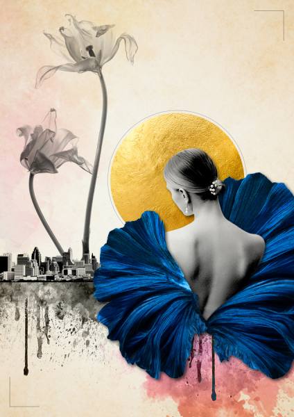 Photograph Hrys Basics Lady In A Blue Dress on One Eyeland