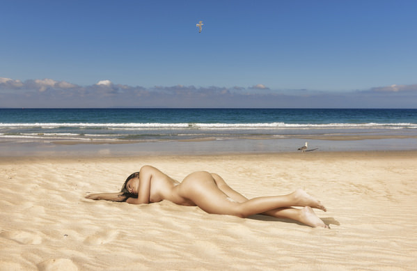 Photograph Ben Welsh Nude Woman Sunbathing on One Eyeland