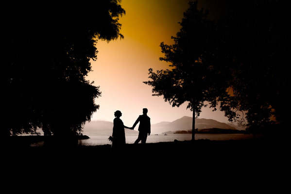 Photograph Mischa Baettig Sunset Sihlhouette on One Eyeland