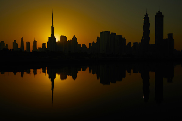 Photograph Efraim Evidor Dubai Canal Skyline on One Eyeland