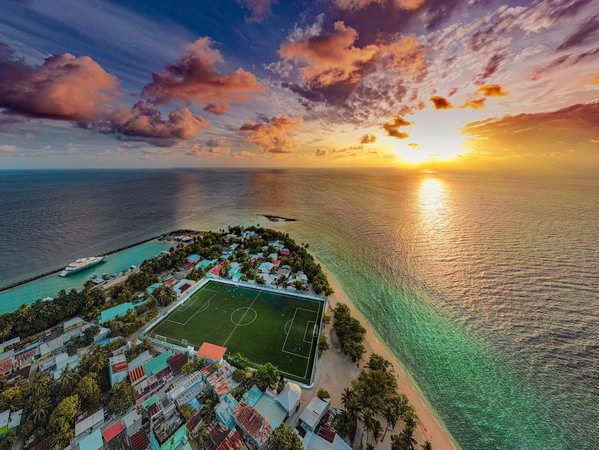 Photograph Mohamed Naushad Good Morning Football on One Eyeland