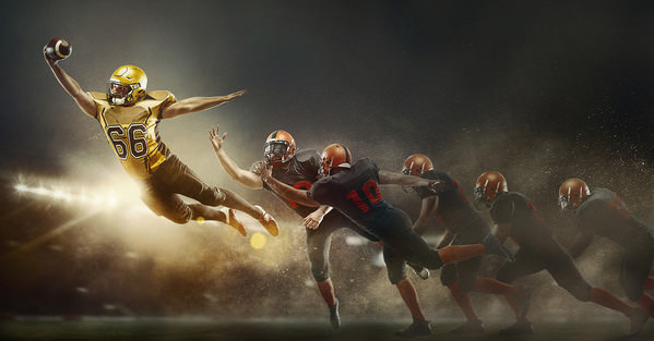 Photograph Lustre Photoproduction American Football on One Eyeland