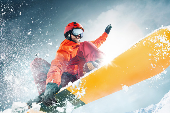 Photograph Lustre Photoproduction Snowboarder on One Eyeland