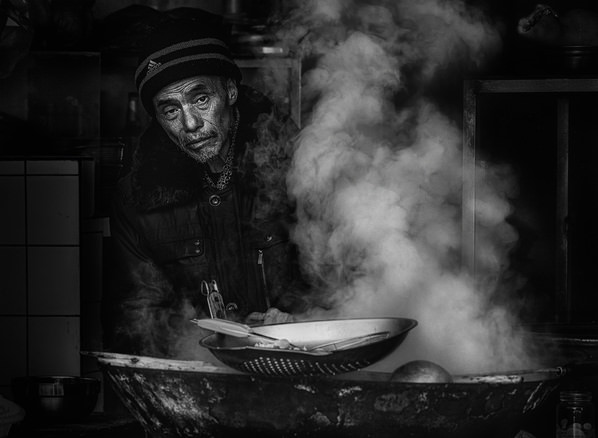 Photograph Kok Tien Sang Noodle Seller on One Eyeland