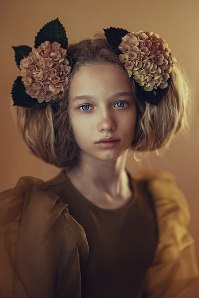 Photograph Pia Maria Rautio Girl With Flowers In Her Hair on One Eyeland