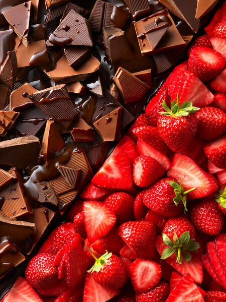 Photograph Ryan Ball Strawberries And Chocolate on One Eyeland