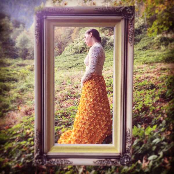 Photograph Teresa Meier Self Portrait In Orange Skirt on One Eyeland