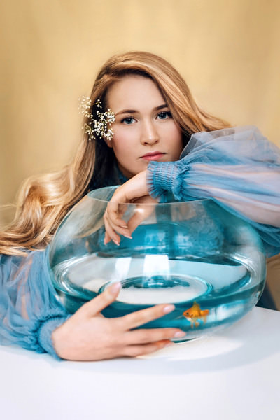 Photograph Sonja Hietala Girl And Her Goldfish on One Eyeland