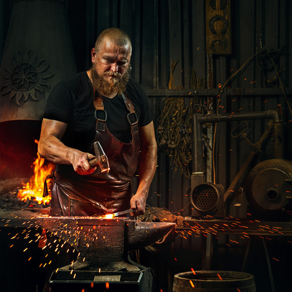 Photograph Lustre Photoproduction Blacksmith on One Eyeland