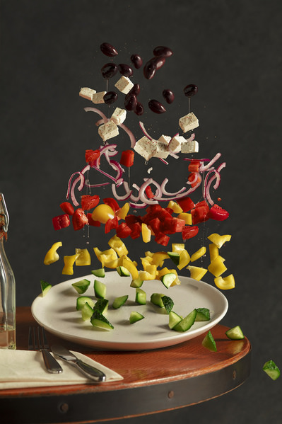 Photograph Lustre Photoproduction Greek Salad on One Eyeland
