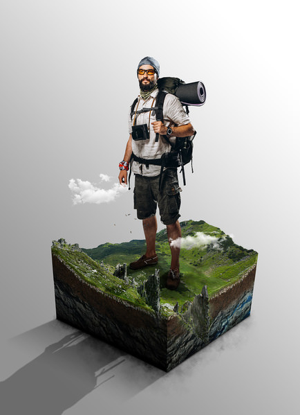 Photograph Lustre Photoproduction Traveler on One Eyeland