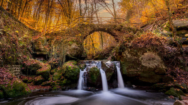 Photograph Marc Barthelemy A Waterfall At Fall on One Eyeland