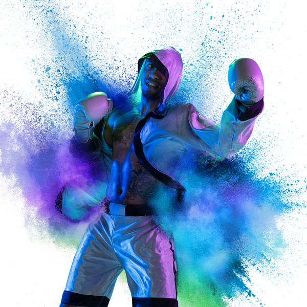 Photograph Lustre Photoproduction Boxer on One Eyeland