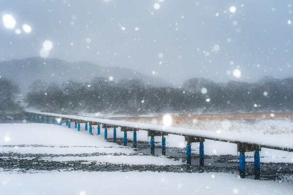 Photograph Hiromasa Morioka Gradually Falling Snow on One Eyeland