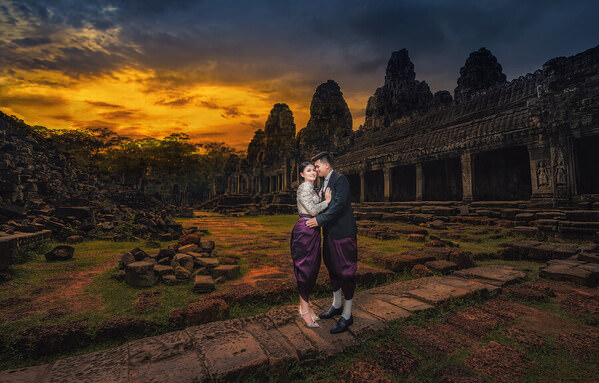 Photograph Phorn Phorn Jee Traditional Khmer Couple on One Eyeland