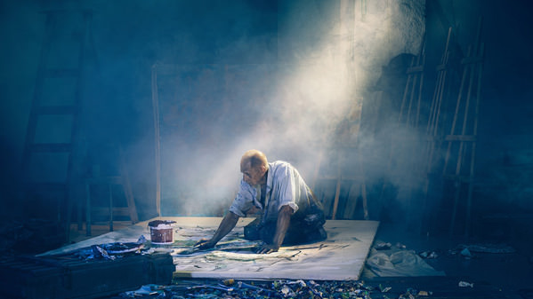 Photograph Lustre Photoproduction Painter on One Eyeland