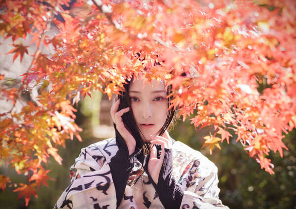 Photograph Edogawa Sampo Autumn Leaf Crown on One Eyeland