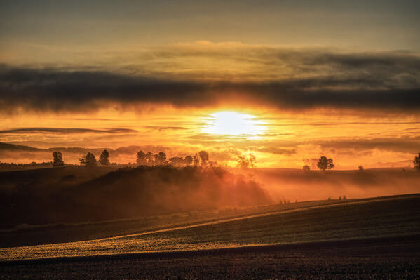 Photograph Hiromasa Morioka Sunrise Over The Hill Field on One Eyeland