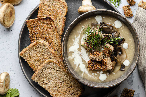 Photograph Muneer Majeed Mushroom Soup With Flair on One Eyeland