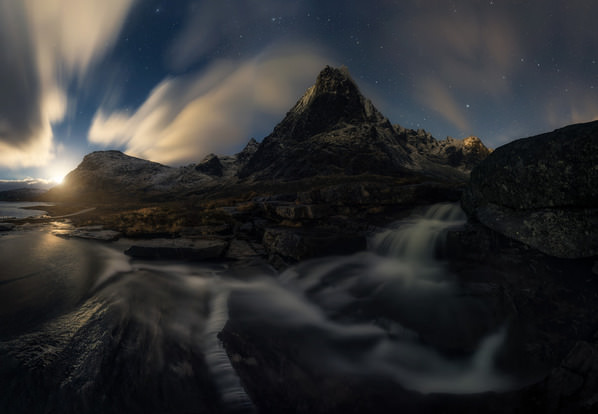 Photograph Antonio Prado Perez Moonlight Waterfall on One Eyeland