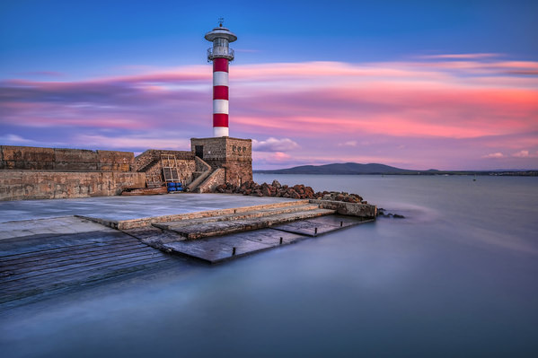 Photograph Vasil Nanev The Lighthouse At Sunset on One Eyeland