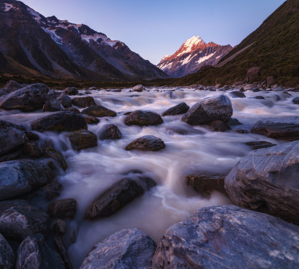 Photograph Matteo Rolfi Sunset At Mount Cook on One Eyeland