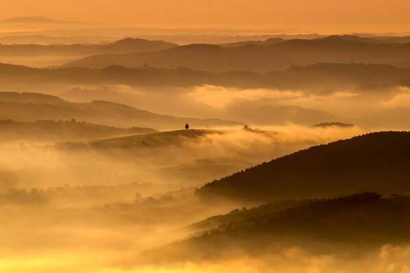 Photograph Wiktor Baron Sunrise In Beskid Wyspowy on One Eyeland