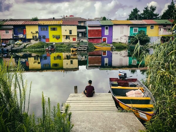 Photograph Qmars Khoshsefat Colored Houses on One Eyeland