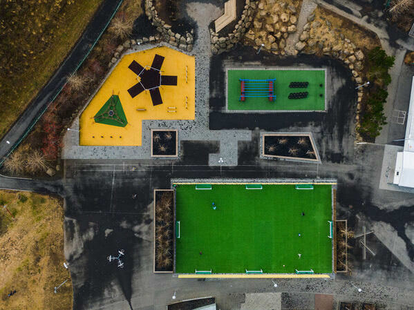 Photograph Bragi Thor Josefsson School Yard on One Eyeland