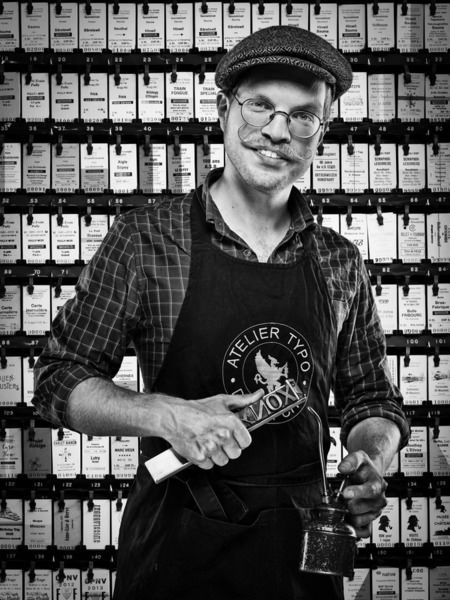 Photograph Claude Bossel Old Style Printer on One Eyeland