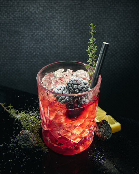 Photograph Matt Stark Bramble Cocktail on One Eyeland