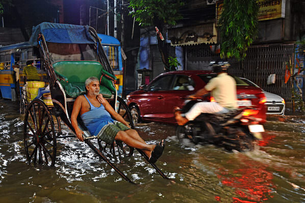 Photograph Chinmoy Biswas Water Logging Street on One Eyeland