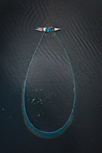 Photograph Sujon Adikary Fishermen Stretch Out An Enormous Net on One Eyeland