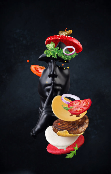 Photograph David Fedulov Red Burger on One Eyeland
