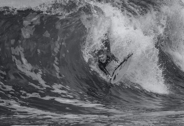 Photograph Steve Turner Surf Action on One Eyeland