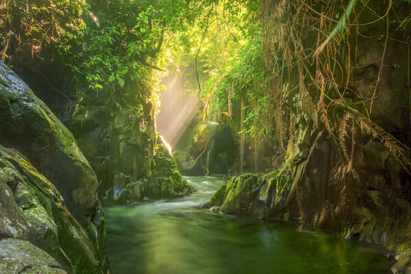 Photograph Rahmad Himawan Green Waterfall Cave Passage on One Eyeland