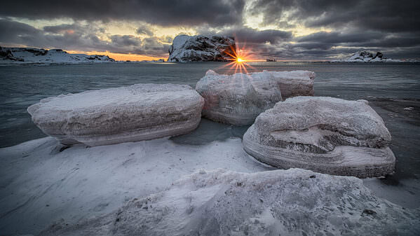 Photograph Jose Lambert Antarctic Sunset on One Eyeland