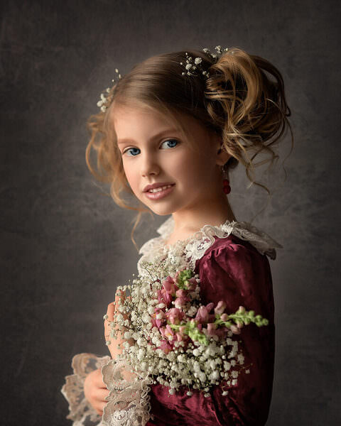 Photograph Elena Mikhailova Girl With Flowers on One Eyeland
