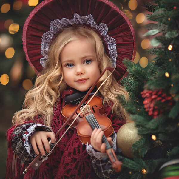 Photograph Elena Mikhailova Girl With Violin on One Eyeland