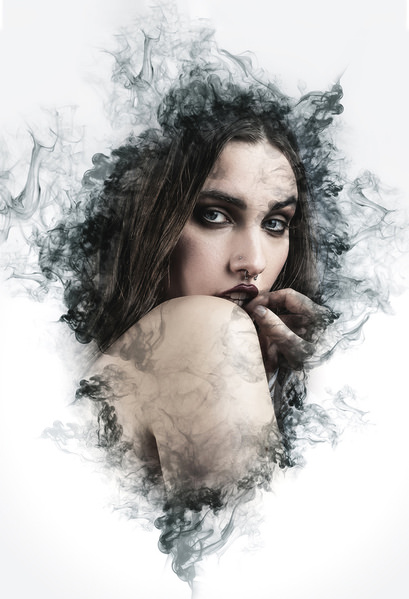 Photograph Vasco Inglez Smoke Girl on One Eyeland
