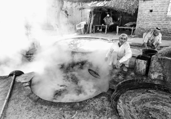 Photograph Kausik Paul A Rustic Jaggery Maker on One Eyeland