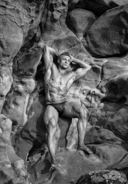 Photograph Vincenzo Di Liberto Campione Regionale Body Building 3 on One Eyeland