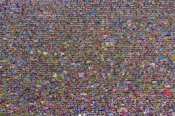 Photograph Azim Khan Ronnie Largest Eid Congregation on One Eyeland