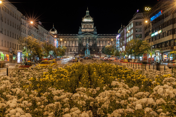 Photograph Satheesh Nair Prague City Centre At Night on One Eyeland