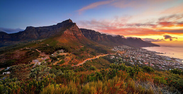 Photograph Elmer Van Zyl Sunset Table Mountain on One Eyeland