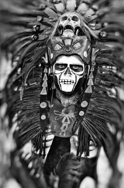 Photograph Claude Bossel Chief Maya Warrior on One Eyeland