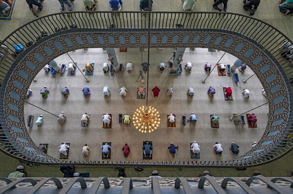 Photograph Azim Khan Ronnie Social Distancing Prayer on One Eyeland
